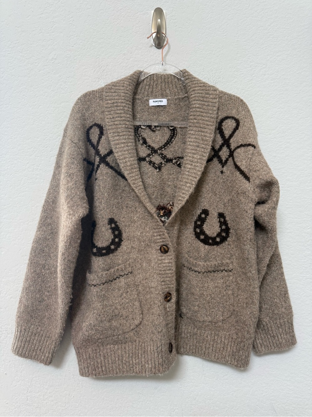 Rumored Wild Horses Cardigan Size Medium - Picture 3 of 6